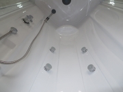 Душевая кабина Royal Bath ВК 90x90 RB90BK2-T-CH с гидромассажем стекло прозрачное задняя стенка Белая-2