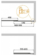 Шторка на ванну Cezares Slider 100 SLIDER-VF-11-100/150-P-Cr профиль Хром стекло рифленое-2