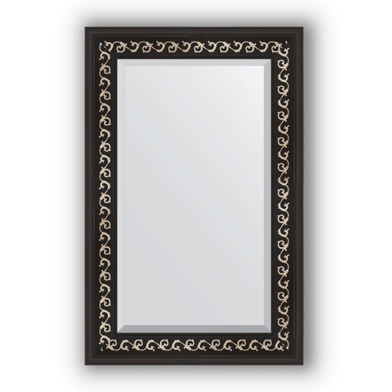 Зеркало Evoform Exclusive 85х55 Черный ардеко зеркало silver mirrors мелодия 45 фр 00000915 в багетной раме черный 32 мм