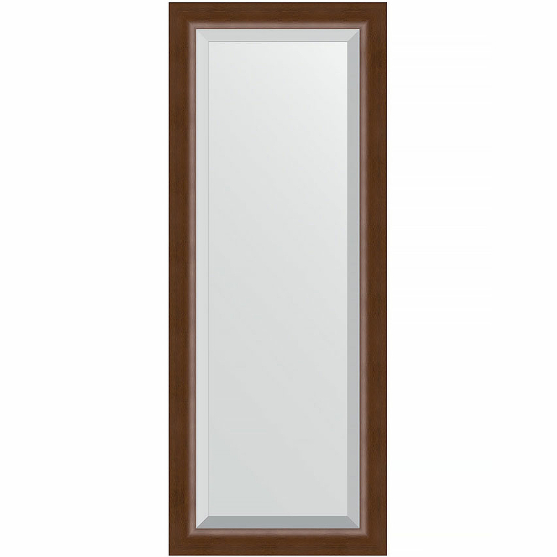 Зеркало Evoform Exclusive 132х52 BY 1157 с фацетом в багетной раме - Орех 65 мм зеркало в раме мебельный двор п5 с мд п1 орех