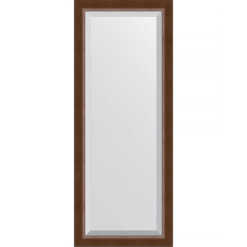 Зеркало Evoform Exclusive 142х57 BY 1167 с фацетом в багетной раме - Орех 65 мм