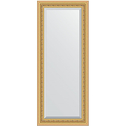 Зеркало Evoform Exclusive 145х60 BY 1264 с фацетом в багетной раме - Сусальное золото 80 мм