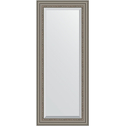 Зеркало Evoform Exclusive 146х61 BY 1267 с фацетом в багетной раме - Римское серебро 88 мм