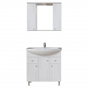 Комплект мебели для ванной Sanstar Июнь 80 4.1-1.4.1.+1WH501524+7.1-2.4.1. Белый