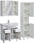 Комплект мебели для ванной Sanstar Июнь 80 4.1-1.4.1.+1WH501524+7.1-2.4.1. Белый-2