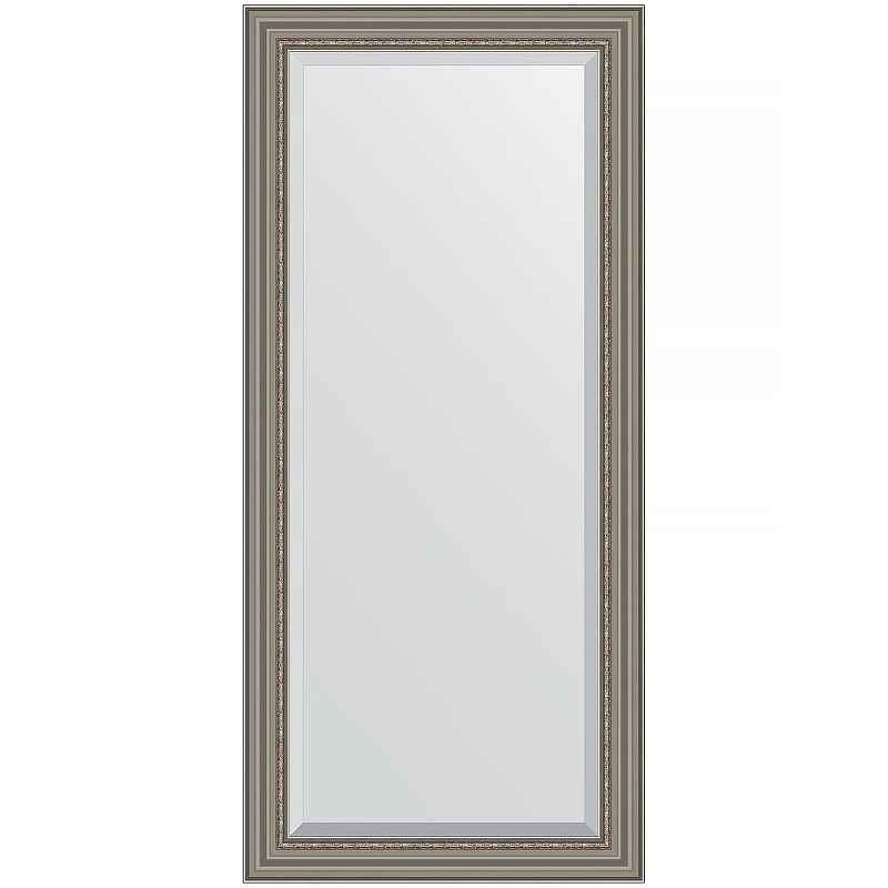 Зеркало Evoform Exclusive 166х76 BY 1307 с фацетом в багетной раме - Римское серебро 88 мм