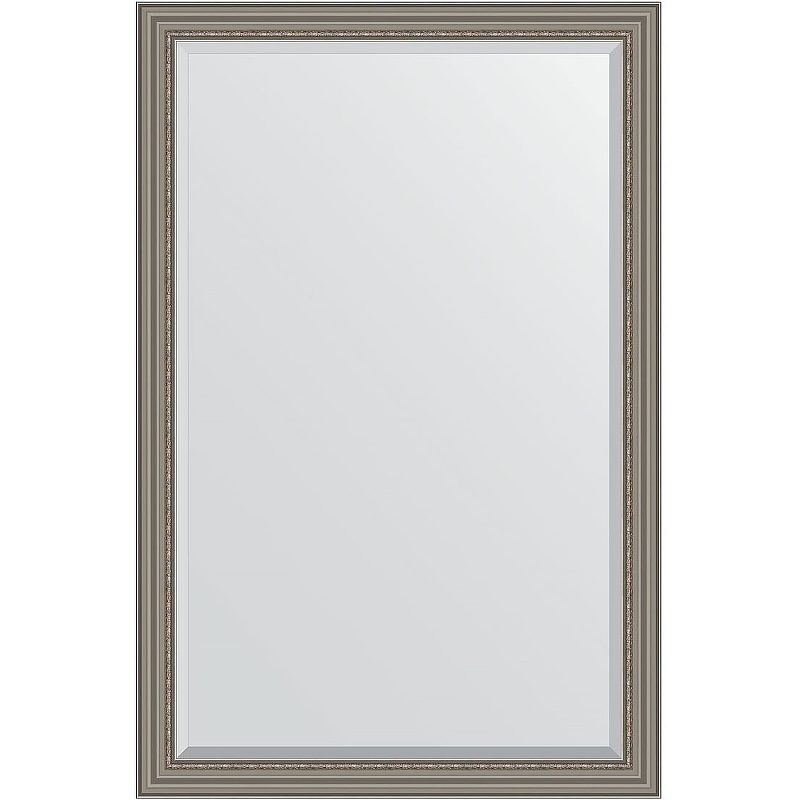 Зеркало Evoform Exclusive 176х116 BY 1317 с фацетом в багетной раме - Римское серебро 88 мм зеркало с фацетом в багетной раме римское серебро 88 мм 116 х 176 см evoform