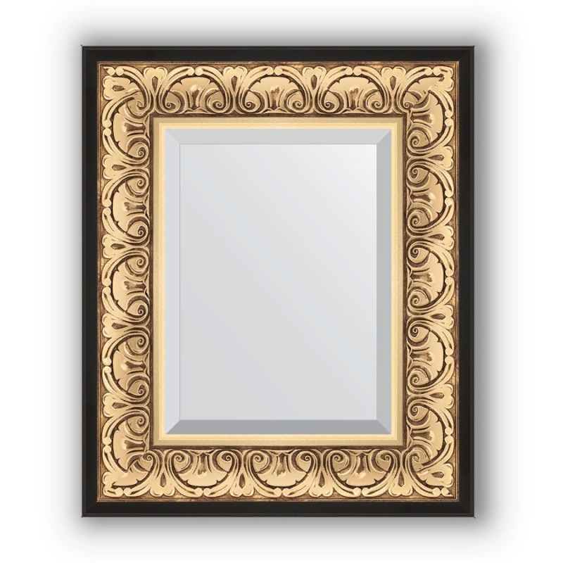 Зеркало Evoform Exclusive 60х50 Барокко золото зеркало evoform exclusive floor 205х85 by 6133 с фацетом в багетной раме барокко золото 106 мм