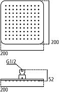 Верхний душ Ideal Standard Ideal Rain Cube B0024AA Хром-4