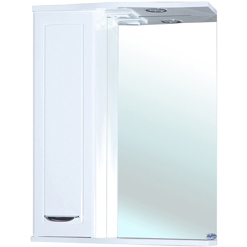 Зеркало со шкафом Bellezza Классик 65 L 4611910002013 с подсветкой Белое зеркало со шкафом grossman альба 65 l 206501 веллингтон белый