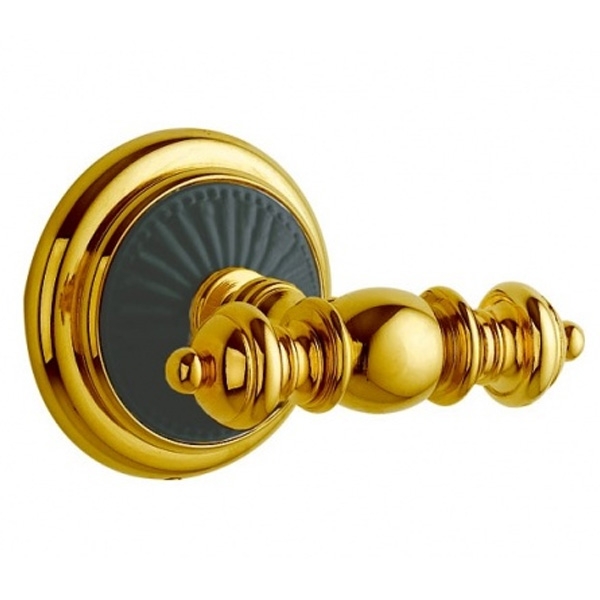 кольцо для полотенец boheme palazzo nero 10155 золото Двойной крючок Boheme Palazzo Nero 10156 Золото