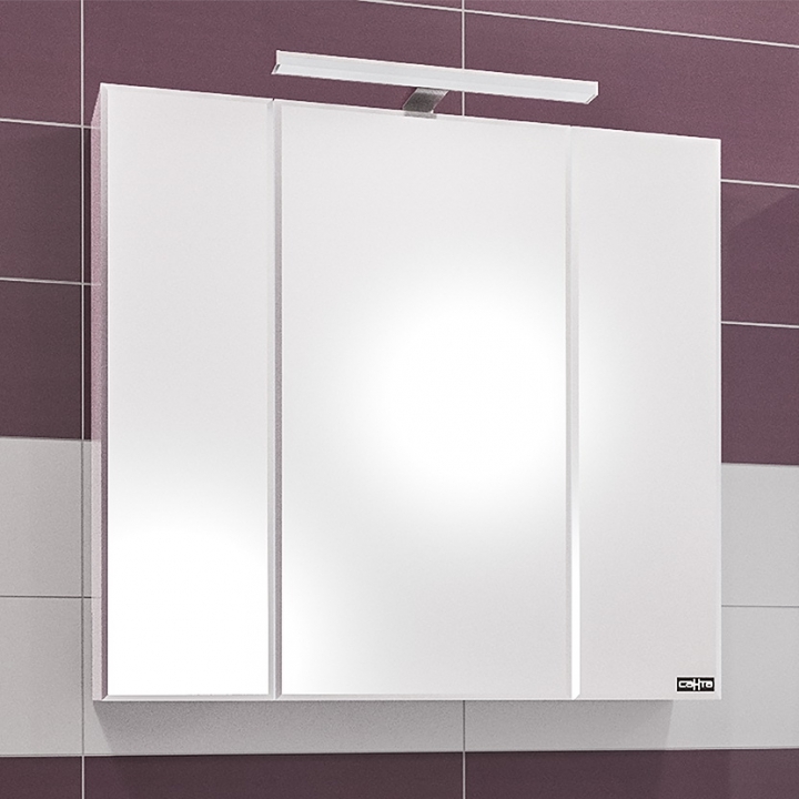 Зеркальный шкаф СанТа Стандарт 90 с подсветкой Белый зеркальный шкаф astra form стандарт 80 03030015 с подсветкой белый глянцевый