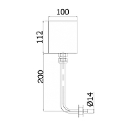 Смывное устройство для писсуара GPD Photocell FPB02 Хром-1