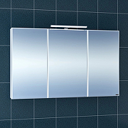 Зеркальный шкаф СанТа Стандарт 120 со светильником Белый-1