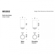 Стакан для зубных щеток Colombo Design Nordic B5202 Хром-1
