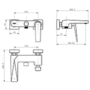 Смеситель для ванны Boheme Venturo 383-W Белый Золото-3