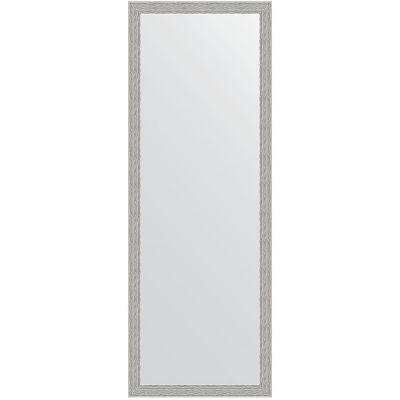 Зеркало Evoform Definite 141х51 BY 3102 в багетной раме - Волна алюминий 46 мм зеркало evoform definite 71х71 by 3230 в багетной раме волна алюминий 46 мм