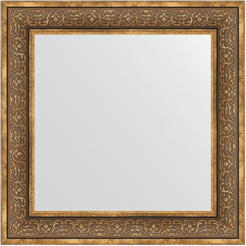 зеркало evoform definite 113х63 by 3096 в багетной раме вензель серебряный 101 мм Зеркало Evoform Definite 73х73 BY 3159 в багетной раме - Вензель бронзовый 101 мм
