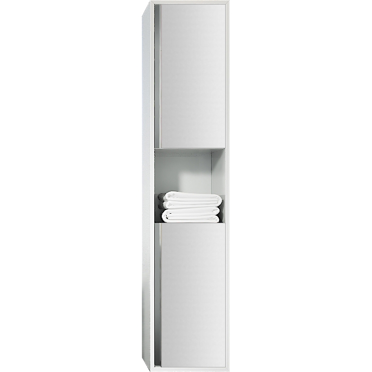 Шкаф пенал SanVit Контур 32 pkontur в цвете Ral вертикальные ручки подвесной Белый глянец шкаф пенал для ванной комнаты uperwood tanos 33 25 5 150 см подвесной белый