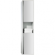 Шкаф пенал SanVit Контур 32 pkontur в цвете Ral вертикальные ручки подвесной Белый глянец
