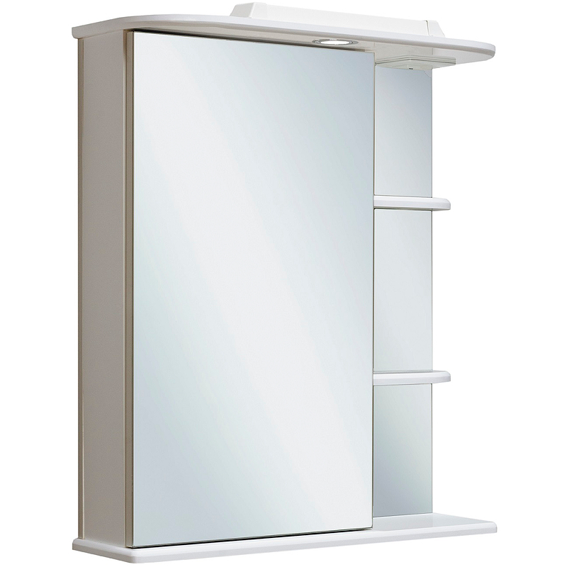 Зеркальный шкаф Runo Магнолия 60 L 00000000030 с подсветкой Белый зеркальный шкаф lemark element 60 lm60zs e с подсветкой белый