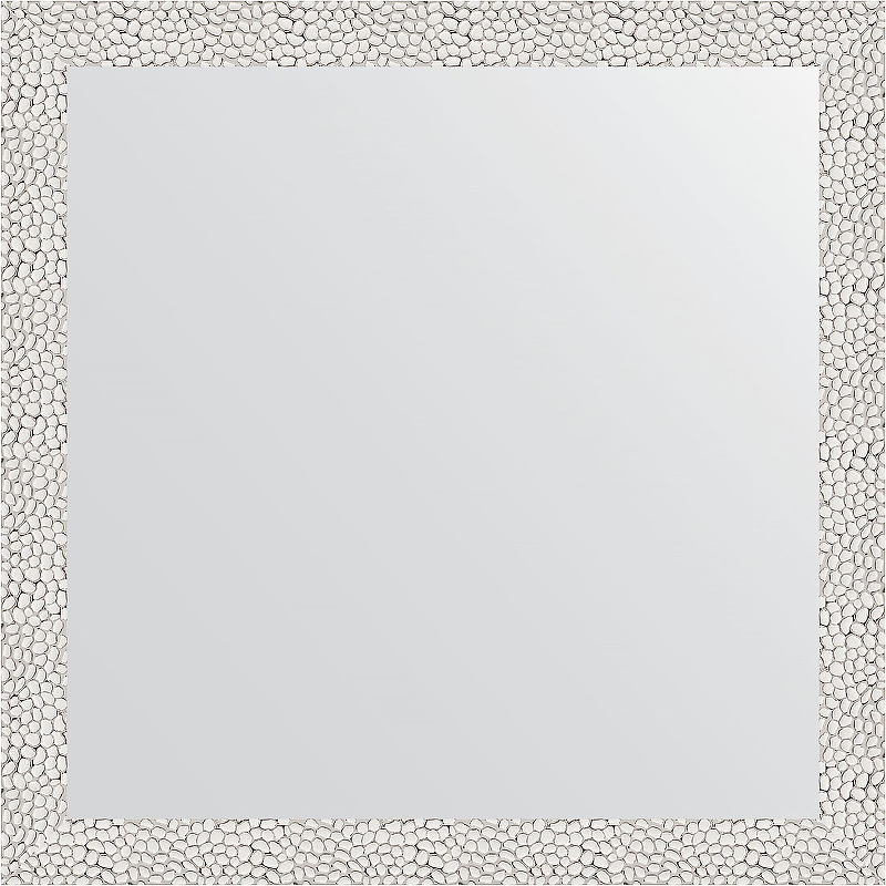 Зеркало Evoform Definite 71х71 BY 3226 в багетной раме - Чеканка белая 46 мм зеркало evoform definite 71х71 by 3230 в багетной раме волна алюминий 46 мм