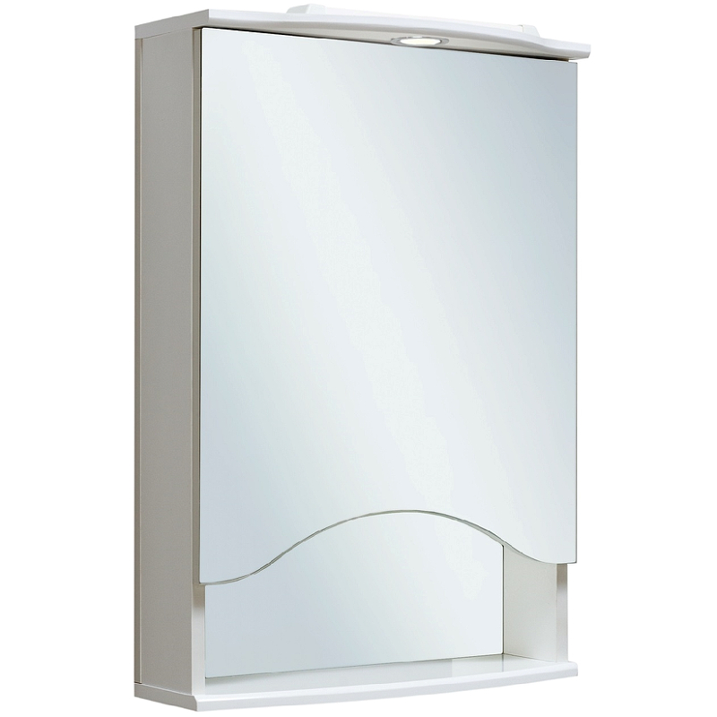 Зеркальный шкаф Runo Фортуна 50 R 00000001027 с подсветкой Белый зеркальный шкаф belux адажио 800 мм с подсветкой белый