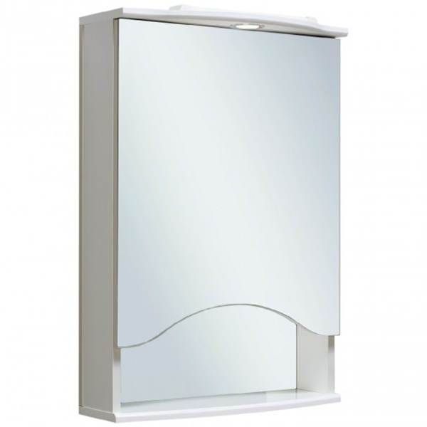 Зеркальный шкаф Runo Фортуна 50 4620750023300 с подсветкой Белый зеркальный шкаф bemeta hotel 127401729 с подсветкой белый