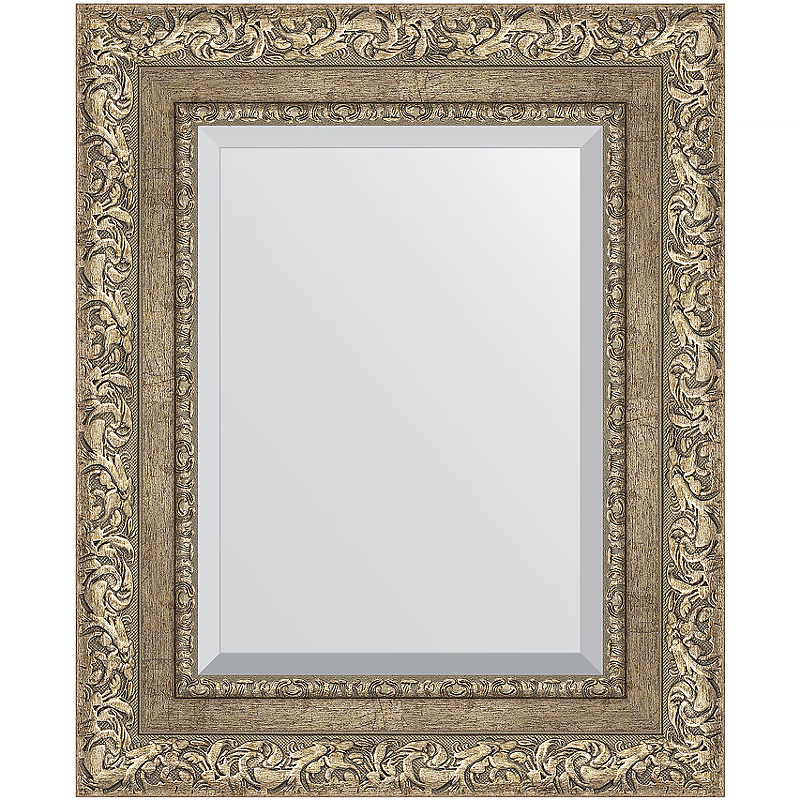 Зеркало Evoform Exclusive 55х45 BY 3357 с фацетом в багетной раме - Виньетка античное серебро 85 мм