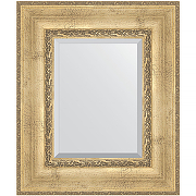 Зеркало Evoform Exclusive 62х52 BY 3376 с фацетом в багетной раме - Состаренное серебро с орнаментом 120 мм