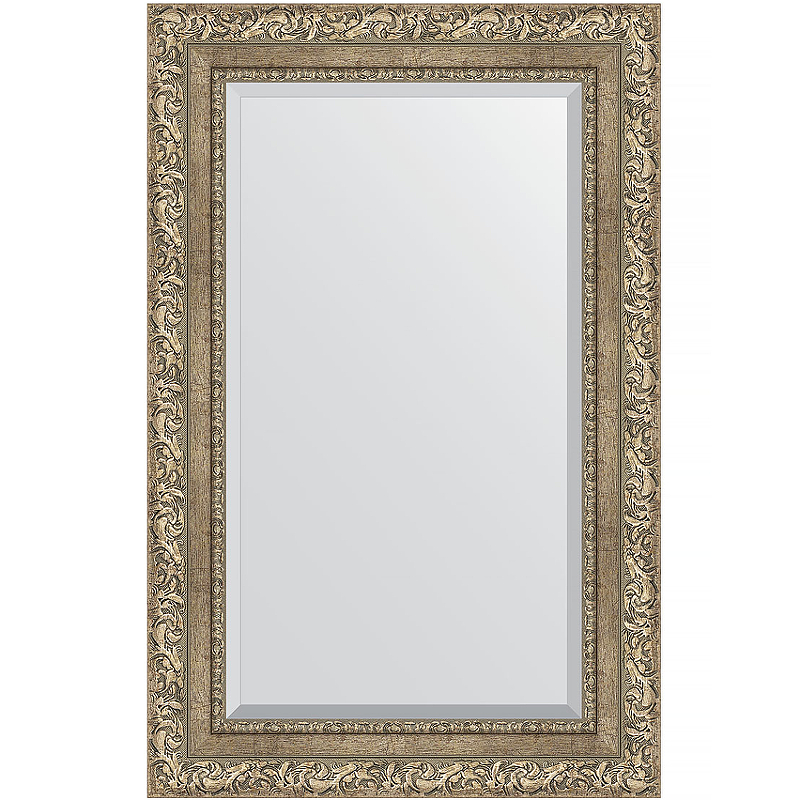 Зеркало Evoform Exclusive 85х55 BY 3409 с фацетом в багетной раме - Виньетка античное серебро 85 мм