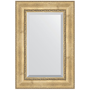 Зеркало Evoform Exclusive 92х62 BY 3428 с фацетом в багетной раме - Состаренное серебро с орнаментом 120 мм