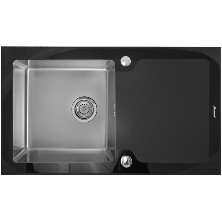 Кухонная мойка Seaman Eco Glass SMG-860B.B Черная кухонная мойка seaman eco glass smg 730w b нержавеющая сталь