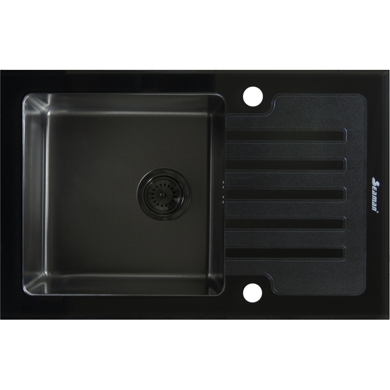 Кухонная мойка Seaman Eco Glass SMG-780B-Gun.B Графит цена и фото