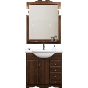 Комплект мебели для ванной Opadiris Клио 70 Орех антикварный со светильником Рустика Бронза