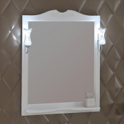 Комплект мебели для ванной Opadiris Клио 80 Белый матовый со светильником Рустика Хром-4
