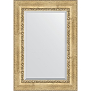 Зеркало Evoform Exclusive 120х72 BY 3454 с фацетом в багетной раме - Состаренное серебро с орнаментом 120 мм
