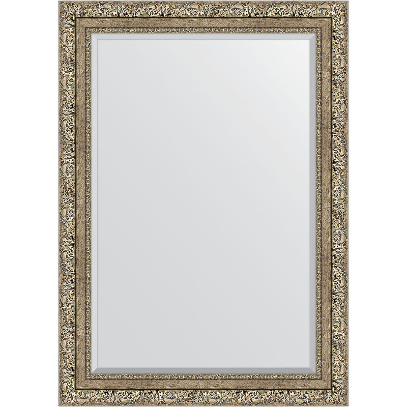 Зеркало Evoform Exclusive 105х75 BY 3461 с фацетом в багетной раме - Виньетка античное серебро 85 мм