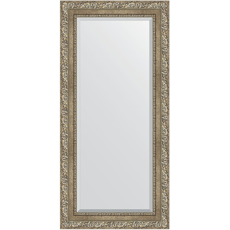 Зеркало Evoform Exclusive 115х55 BY 3487 с фацетом в багетной раме - Виньетка античное серебро 85 мм