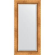 Зеркало Evoform Exclusive 116х56 BY 3490 с фацетом в багетной раме - Римское золото 88 мм