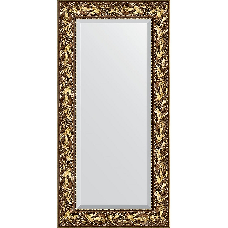 Зеркало Evoform Exclusive 119х59 BY 3493 с фацетом в багетной раме - Византия золото 99 мм