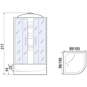 Душевая кабина River Temza 90x90 TH 10000000212 с поддоном-6