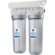 Двойной корпус магистрального фильтра Unicorn FH2P 1/2 Duo для холодной воды Прозрачный