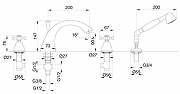 Смеситель на борт ванны Migliore Lady 18826 Хром-1