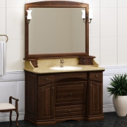 Комплект мебели для ванной Opadiris Лучия 120 Орех антикварный со светильником Рустика Бронза