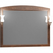 Комплект мебели для ванной Opadiris Лучия 120 Орех антикварный со светильником Рустика Бронза-4