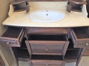Комплект мебели для ванной Opadiris Лучия 120 Орех антикварный со светильником Рустика Бронза-1