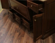 Комплект мебели для ванной Opadiris Лучия 150 Орех антикварный со светильником Рустика Бронза-1