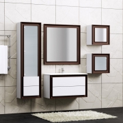 Комплект мебели для ванной Opadiris Капри 90 Белый/Орех антикварный-2