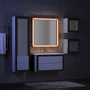 Комплект мебели для ванной Opadiris Капри 90 Белый/Орех антикварный-3